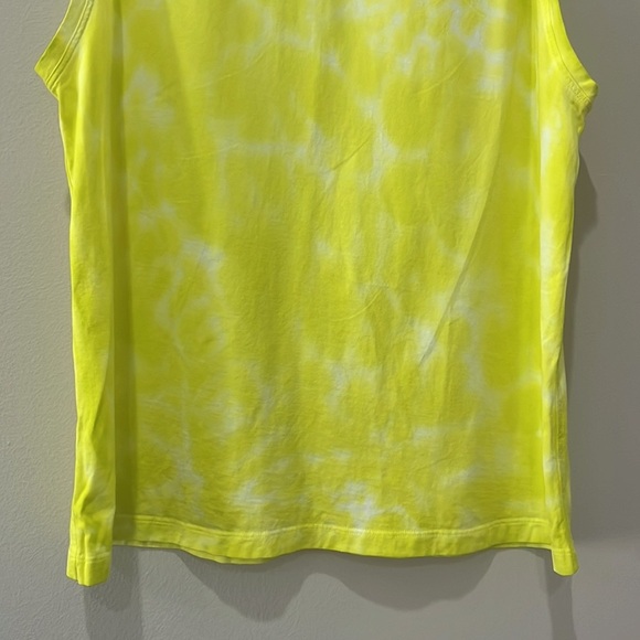 Lululemon Women's All Yours Tank Top Tie Dye Highlighter Yellow in size 4 - Picture 3 of 9